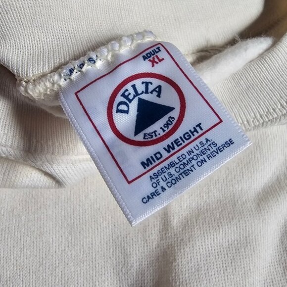 Delta SweatShirt Men's XL Grey Long Sleeve Cape Cod Embroidered Cotton Blend - Picture 3 of 5